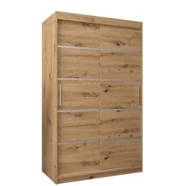 Sliding Wardrobe - VICENZA I 2 Door Wardrobe Oak Artisan 120cm
