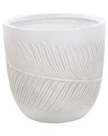 Flower Pot Fibre Clay 42x42x40cm Off - White