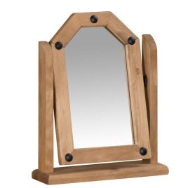 Corona Solid Pine Single Mirror For Dressing Table - Mexican Style 