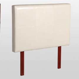 Chester Leather Effec High-Appeal Wooden Frame Headboard Kingsize - Cream