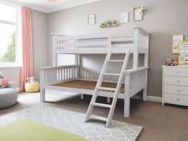 Double Bed - MOCCA Bunk Bed White 4ft6