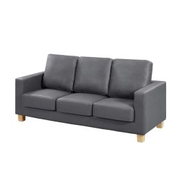 3 Seater Sofa - DORSET Leather Sofa - Grey