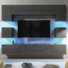 SHINE Wall TV Unit - Dark Grey