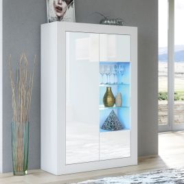CANNES Display Cabinet 140cm - White