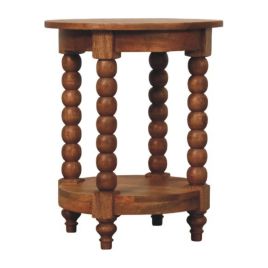 BEX Round Side Table - Medium Oak