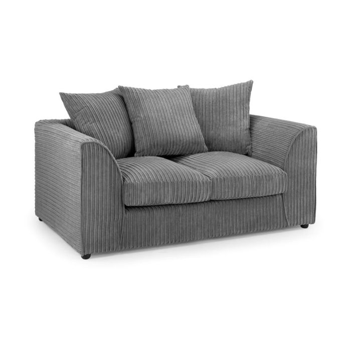 Harley Jumbo Cord Grey 2 Seater Sofa