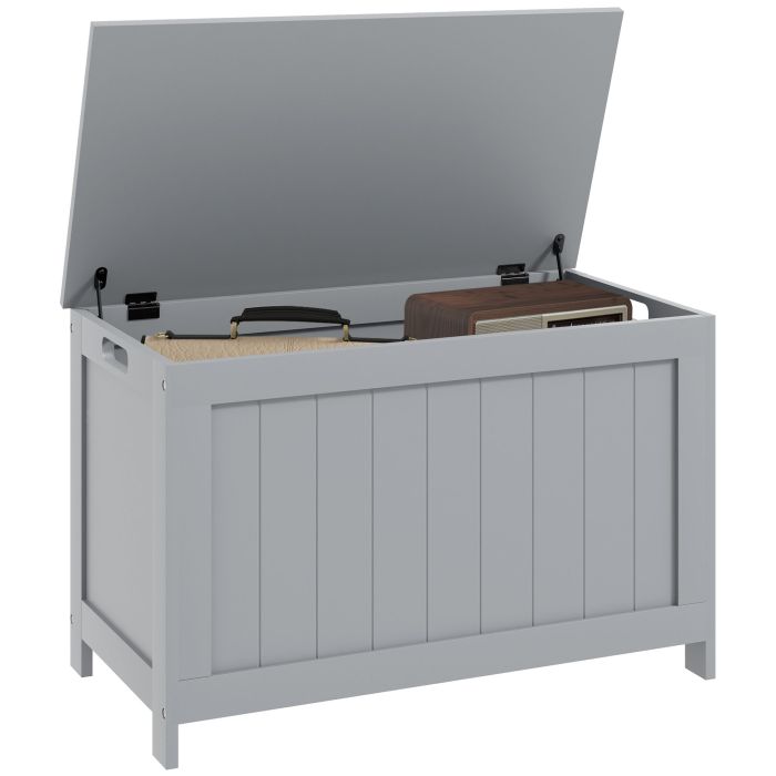 Scott Modern Storage Chest with 2 Safety Hinges - Grey