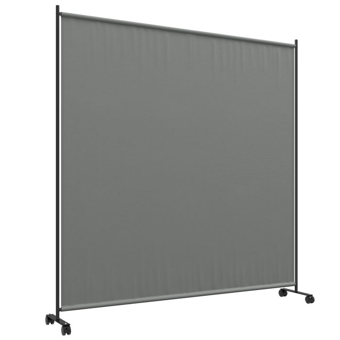 Jones Outdoor 6FT Portable Privacy Screen with Lockable Wheels - Dark Grey