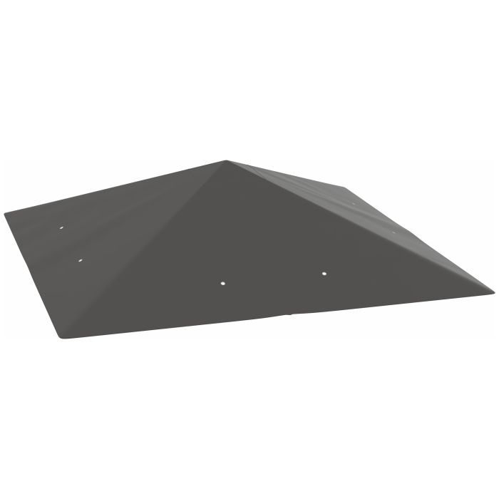 SUNVISTA 3 x 3(m) Gazebo Canopy Replacement Cover, Garden Gazebo Roof Replacement with Drain Holes, Water Resistant PVC Coating, 370g, Grey