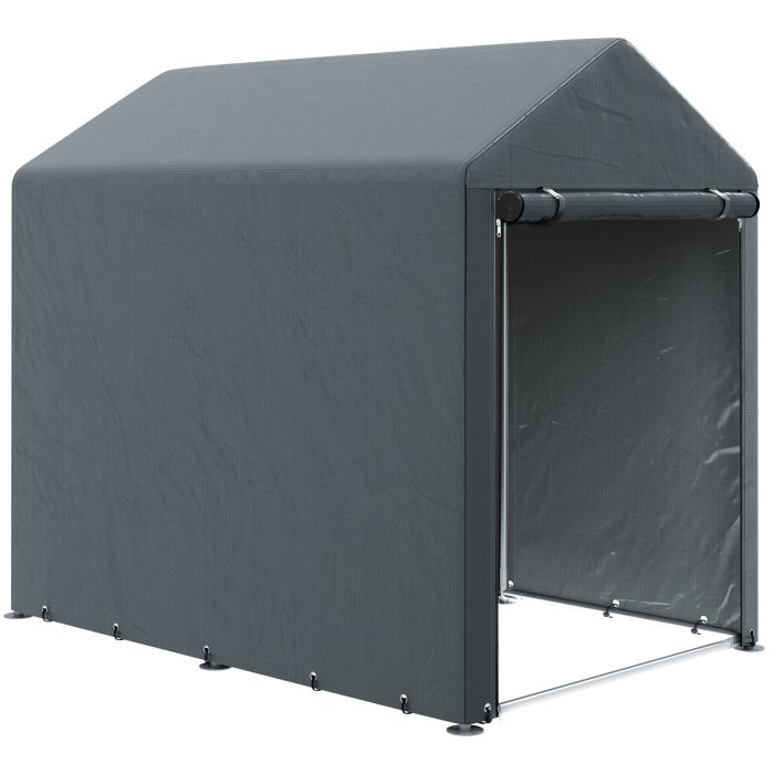 Jones 1.2 x 1.8m Portable Garden Motorcycle Storage Shed Tent - Dark Grey