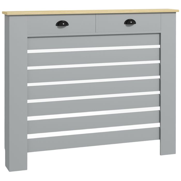 HERON 95.5H x 111Wcm Radiator Cover, with Drawer - Grey
