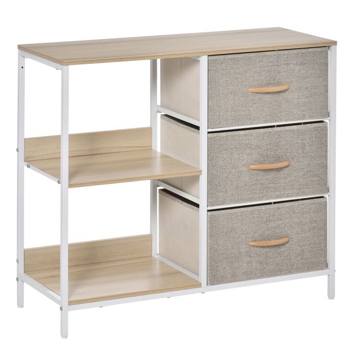 HERON XV Beige Chest of Drawers - Medium-sized, 3 Drawers