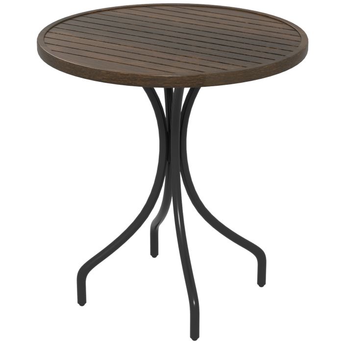 SUNVISTA 66cm Galvanised Steel Garden Table - Brown