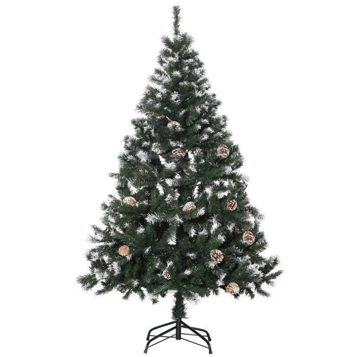 Debbie 5FT Artificial Christmas Tree with Pine Cones Holiday Home Xmas Decoration Automatic Open Green