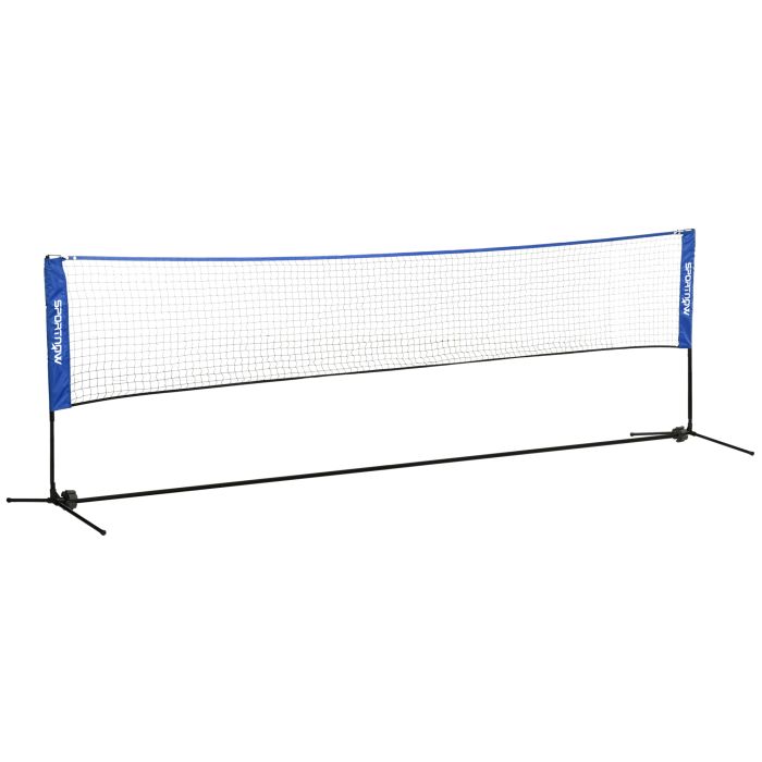 SPORTEDGE 4m Badminton Net, Height Adjustable Outdoor Sports Net, with Carry Bag, for Tennis, Pickleball, Volleyball, Blue