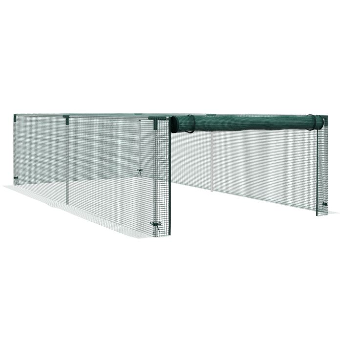Garden Greenhouse - 8x4ft Plant Protection Cage with Door Green 125cm