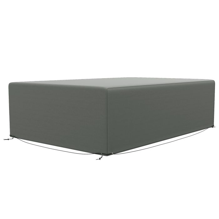 SUNVISTA Garden Furniture Cover, Waterproof 600D Oxford for Rectangular Sofa Set, Anti-UV, 245x165x66 cm, Dark Grey