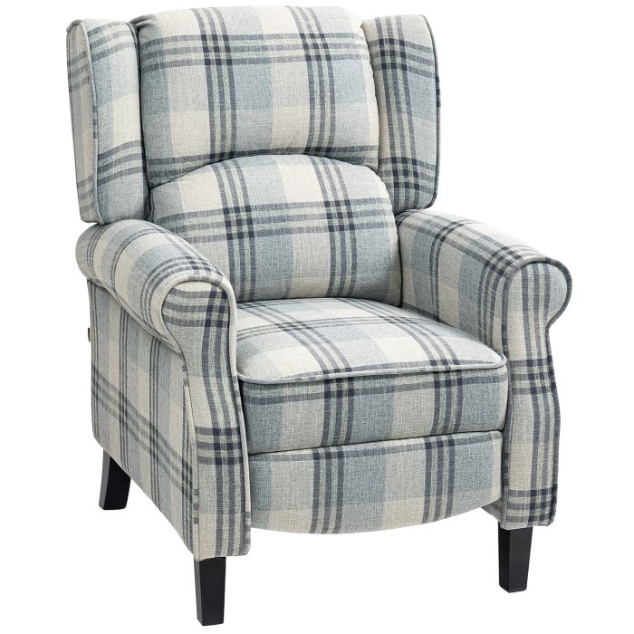 HERON 160deg Reclining Armchair, with Footrest - Grey
