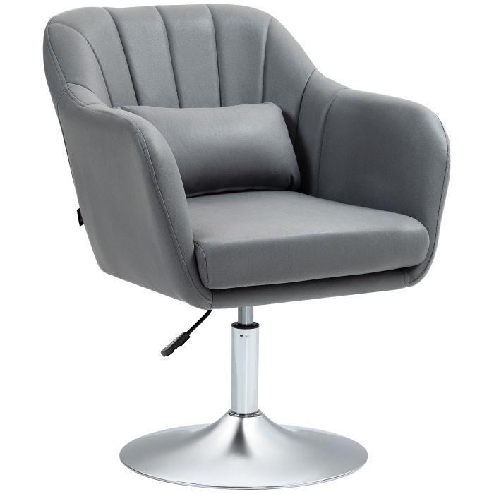 Scott Accent Chair for Living Room with Adjustable Height Cushion - Grey