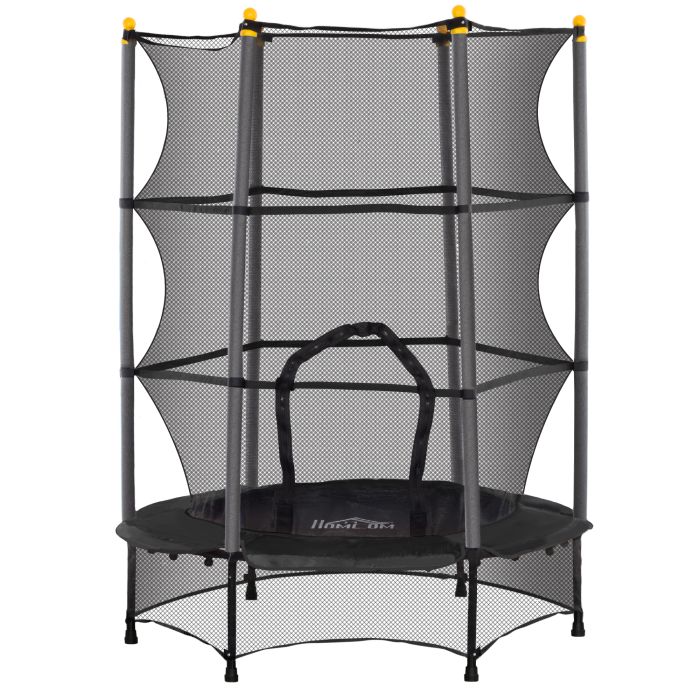 Kids Trampoline 4.6FT - Trampoline For Ages 3-10 Years Black