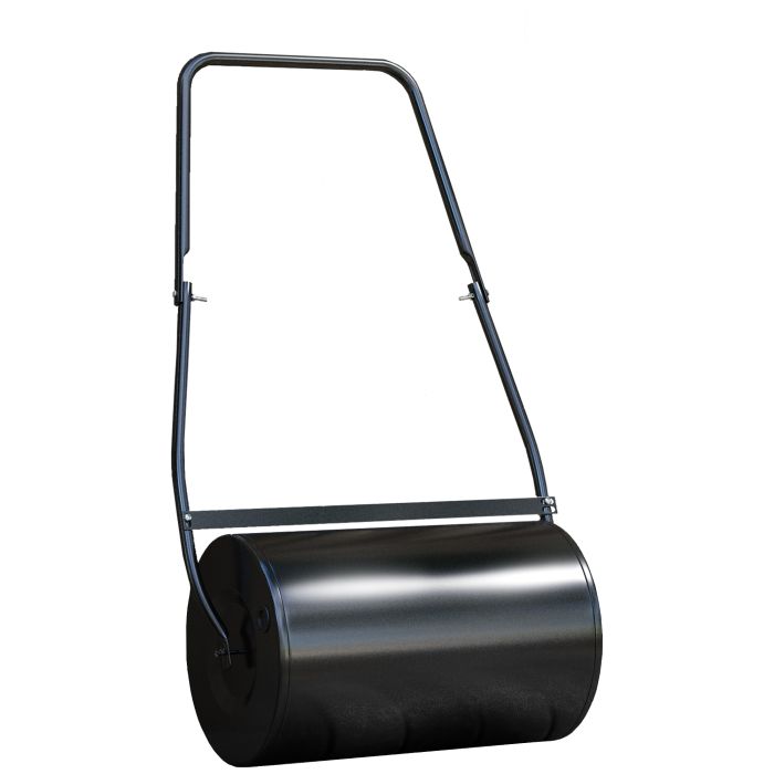 38L Heavy Duty Water or Sand Filled Garden Steel Lawn Roller Drum 50cm Black