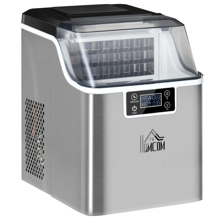 Ice Maker Machine, Counter Top Ice Cube Maker for Home, 20kg in 24 Hrs, 3.2L with Adjustable Cube Size, Self Cleaning Function, Ice Scoop