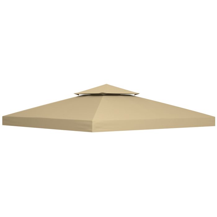 3 x 3M Gazebo Canopy Roof Top Replacement Cover Spare Part Beige (TOP ONLY)