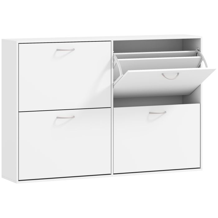Shoe Cabinet, 120Lx24Wx81H cm, Particle Board-White