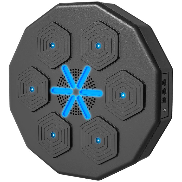 McAlpin Musical Boxing Machine with Bluetooth Connection and LED Light - Black