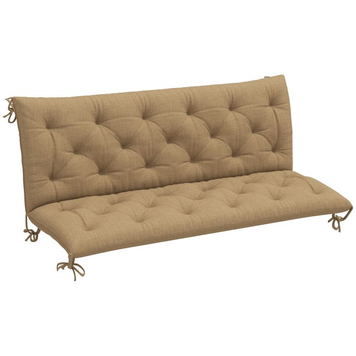 NORVIN Polyester 3 Seater Outdoor Bench Cushion - Beige