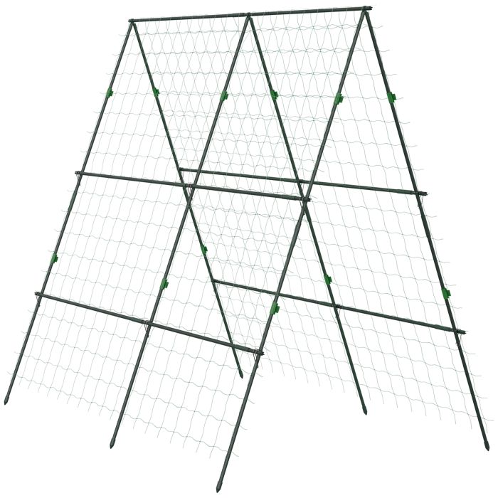 SUNVISTA Garden Cucumber Trellis for Climbing Plants A Frame Support with Net - Green