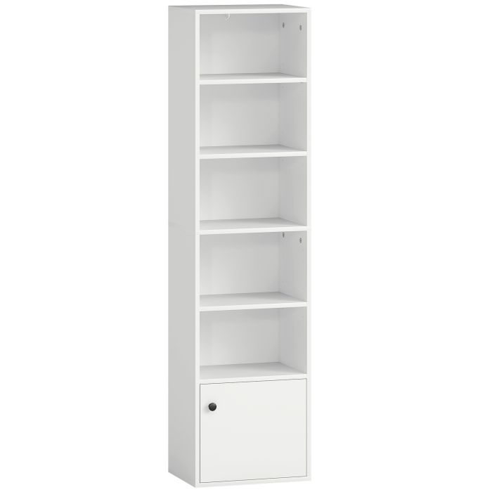 LYRHALLOW 6-Tier Tall Bookcase 156 cm - White