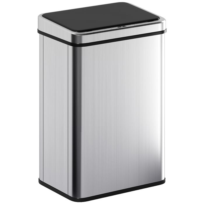 SELVEN Kitchen Rubbish Sensor Bin ABS Stainless Steel Motion Touchless 40L - Silver Tone