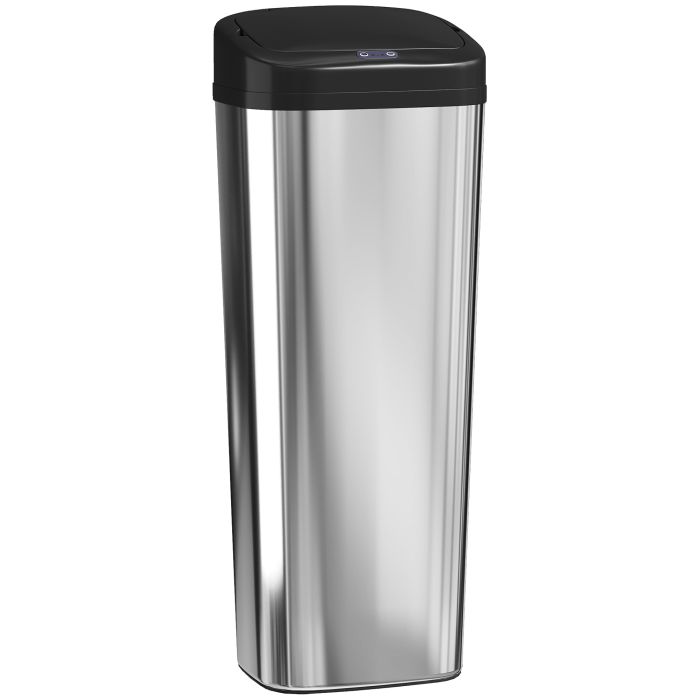 GLENWICK 50L Stainless Steel Sensor Bin - Silver