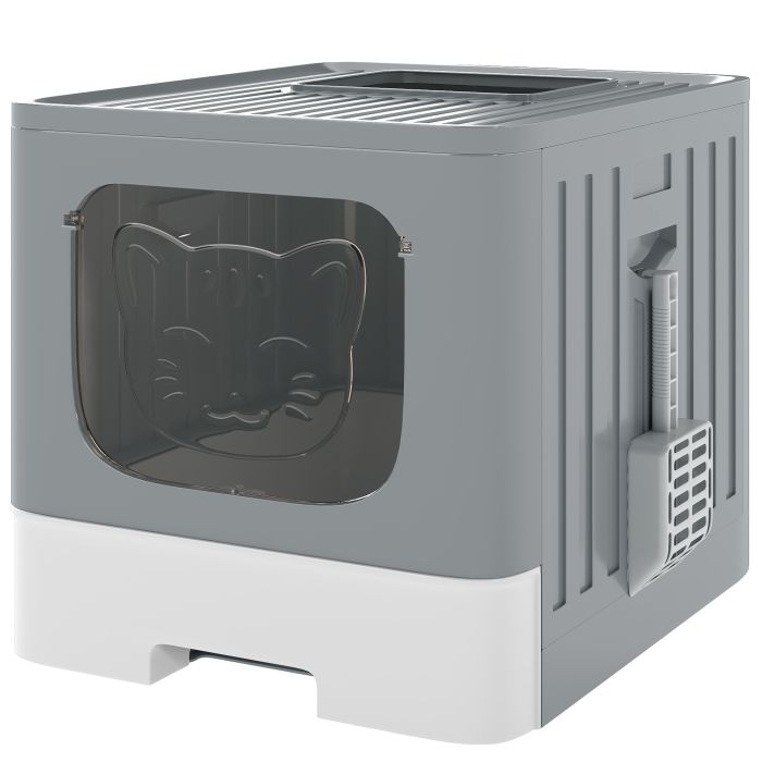 GRAION PP Foldable Cat Litter Box - Grey