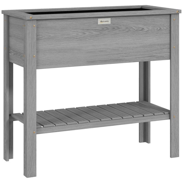 CARORA Wooden Wooden Raised Garden Bed - Grey