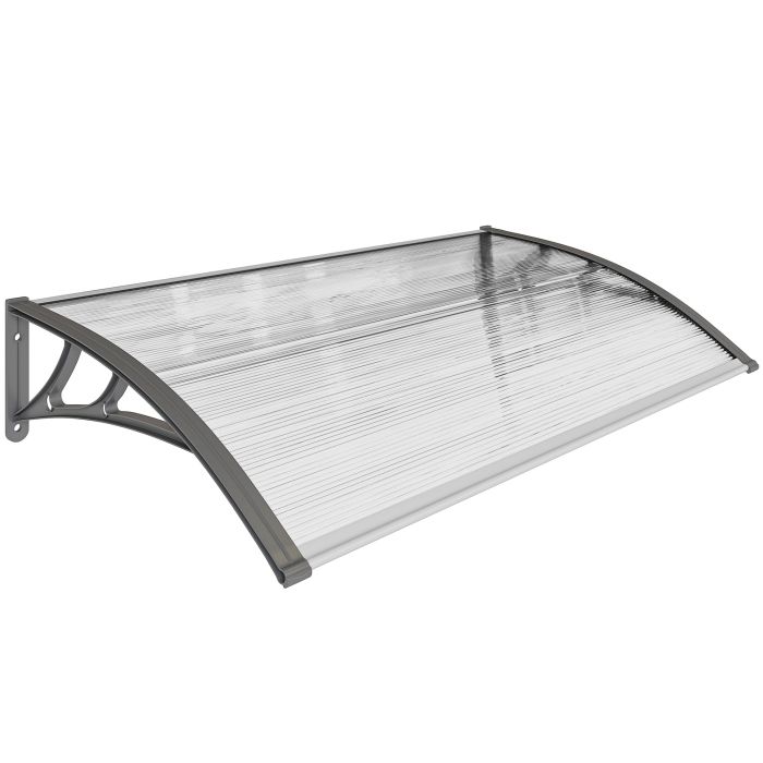 NOIEON Aluminium Door Canopy Awning - Grey