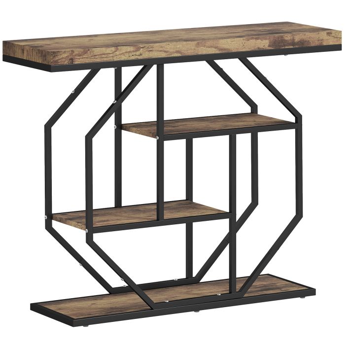 LUXORE Wooden Console Table - Brown