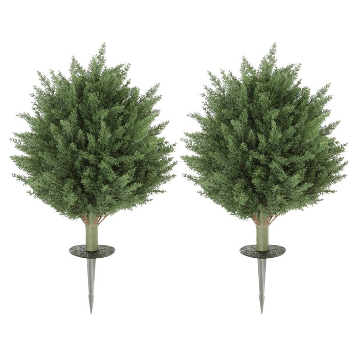 NOVIX PE Artificial Cypress Tree Set - Green