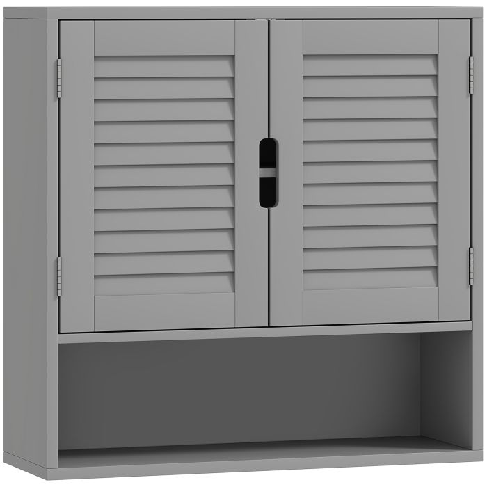 LUXAUX Wooden Wall Mounted Bathroom Cabinet - Grey