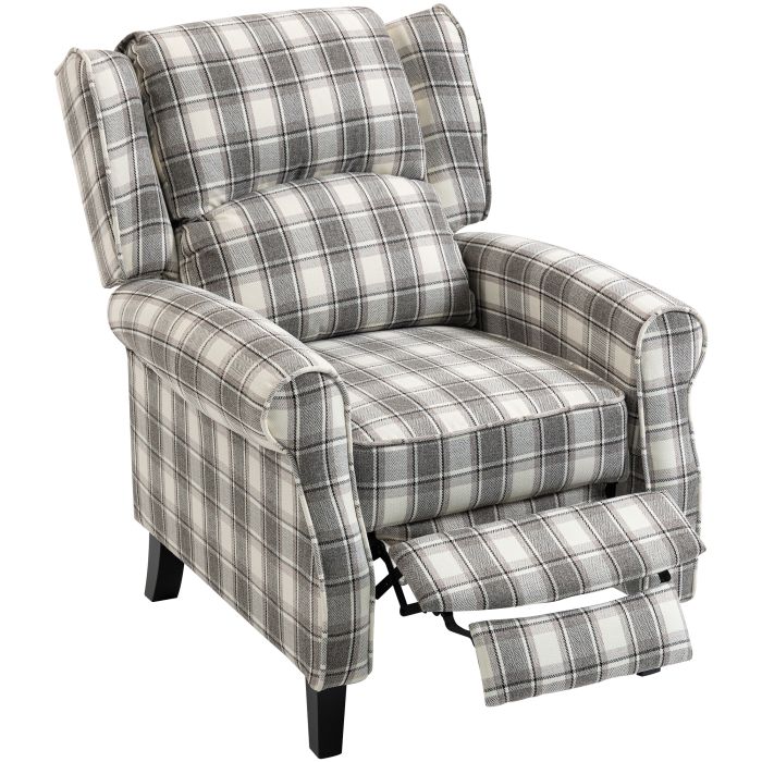Quacour Wood Recliner Armchair - Grey