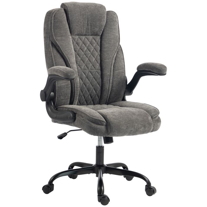 BLAZEMOOR Ergonomic Office Chair with Pocket Springs and Flip-Up Arms - Dark Grey