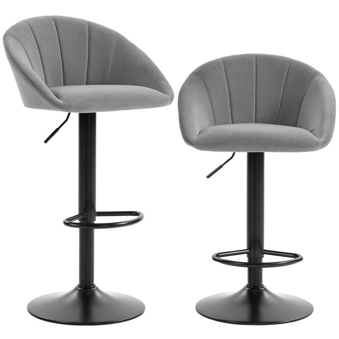 BRANSMERE Counter Stools with Backrests - Light Green