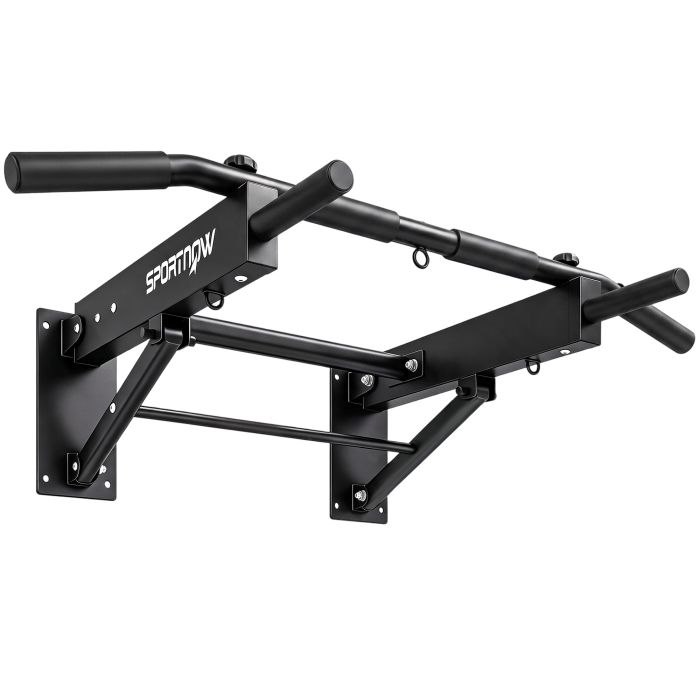 ATLASWELL Foldable Wall-Mounted Pull-Up Bar, 120kg Capacity - Black