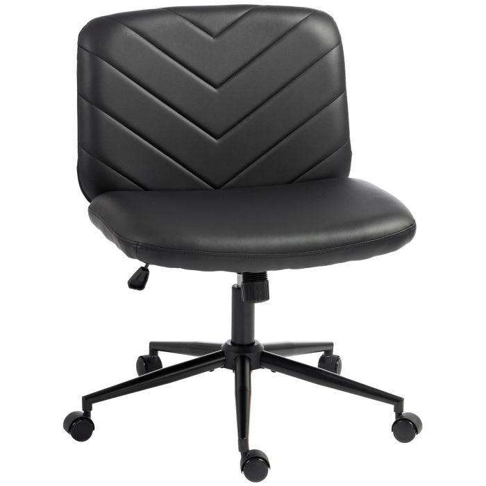 ATLASDALE Height-Adjustable Cross-Legged Swivel Desk Chair - Black