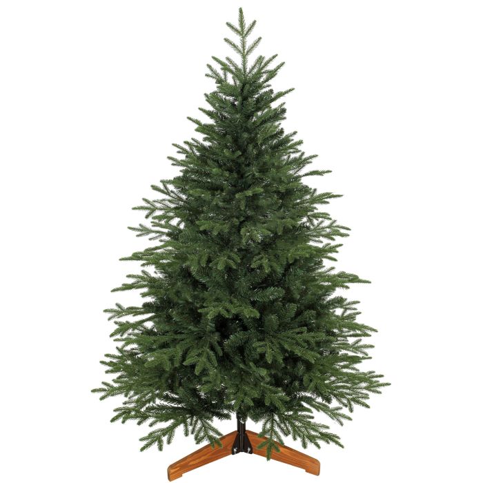 BEACONLEY 150cm Full Artificial Christmas Tree with Wooden Stand - Green