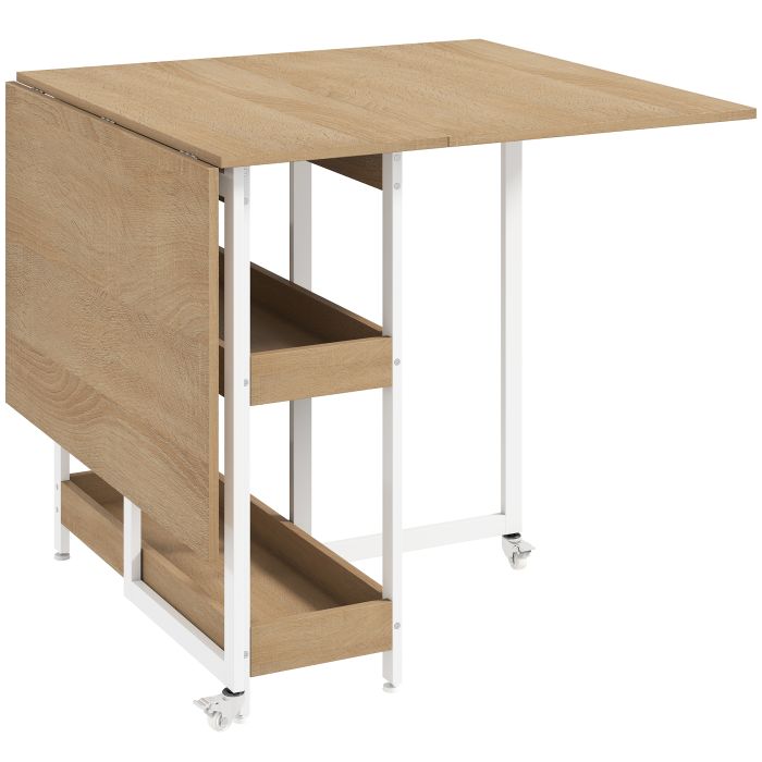 BLAZEHILL 4-Person Drop-Leaf Dining Table - Natural Wood Effect
