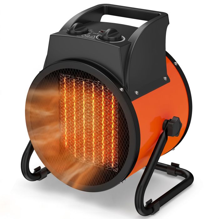 BREEZEHILL 5000W Tilting Ceramic Fan Heater with Adjustable Thermostat