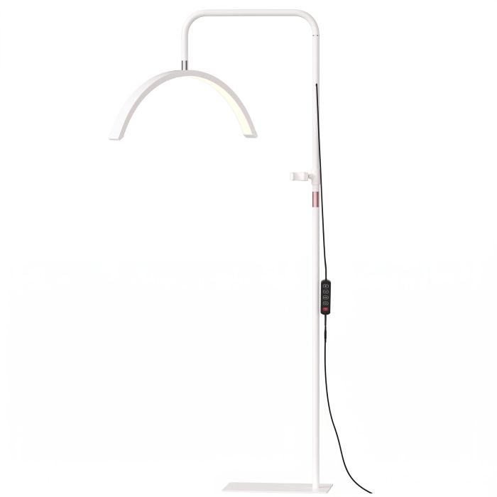 ASPENVIEW 350° Rotatable Half-Moon Lash Floor Lamp - White