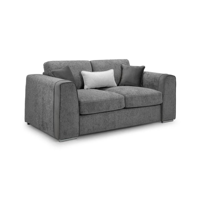 Cantrell Soft Chenille Fabric 2 Seater Sofa - Grey